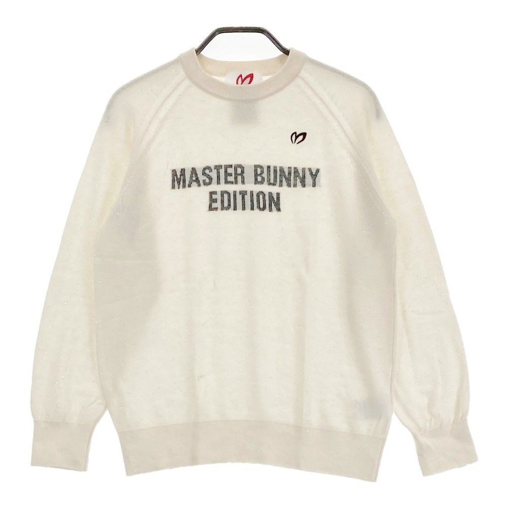 サイズ 2 MASTER BUNNY EDITION マスターバニーエディション 2025年 ニットセーター スパンコール ホワイト系 240101447382 ゴルフウェア レディース ストスト
