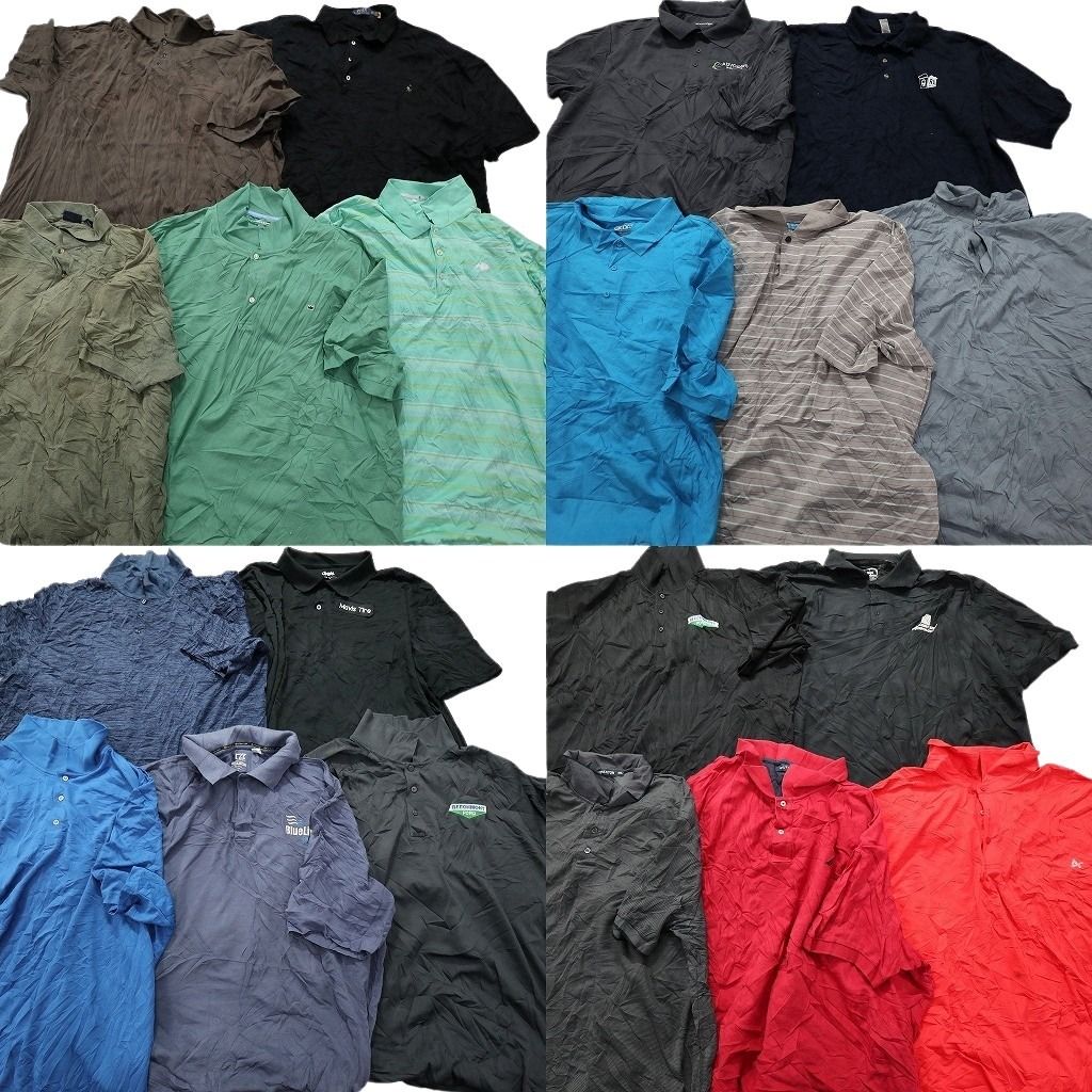 古着卸 まとめ売り ポロシャツ 20枚セット (メンズ 3XL /4XL ) ボーダー ラルフローレン ノーティカ 無地 英文字 中古 古着 MY4815