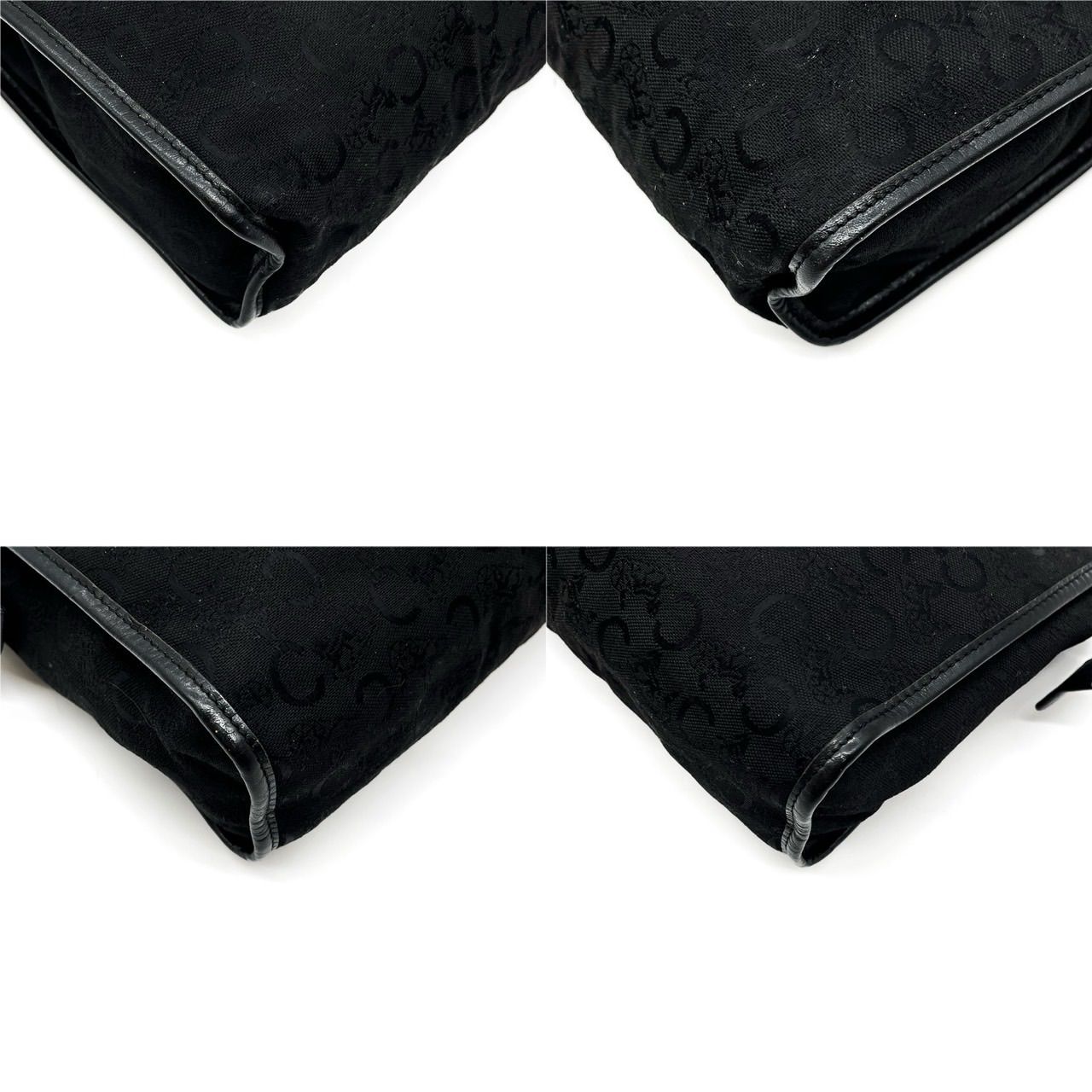 【極美品】 CELINE セリーヌ ポーチ セカンドバッグ 黒マカダム 人気 極美品】 CELINE セリーヌ ポーチ セカンドバッグ 黒マカダム 人気