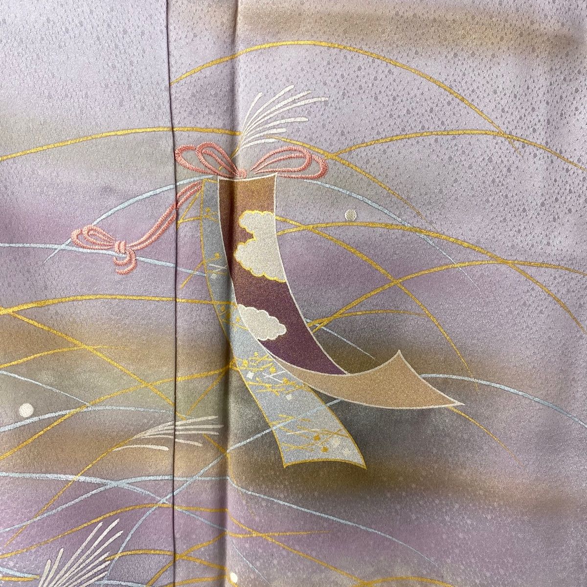 刺繍 灰紫