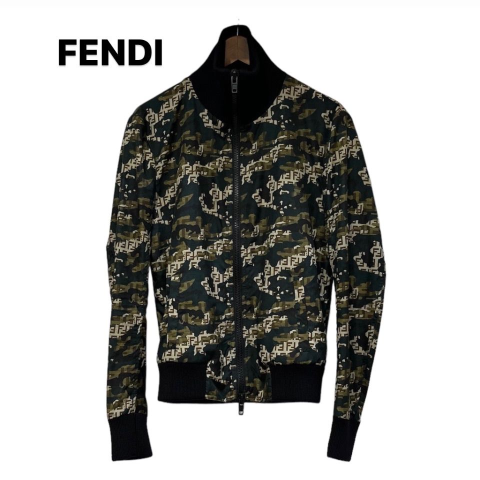 FENDI フェンディ　ナイロンブルゾン　迷彩　カモフラージュ　Mサイズ FENDI フェンディナイロンブルゾン迷彩カモフラージュMサイズ
