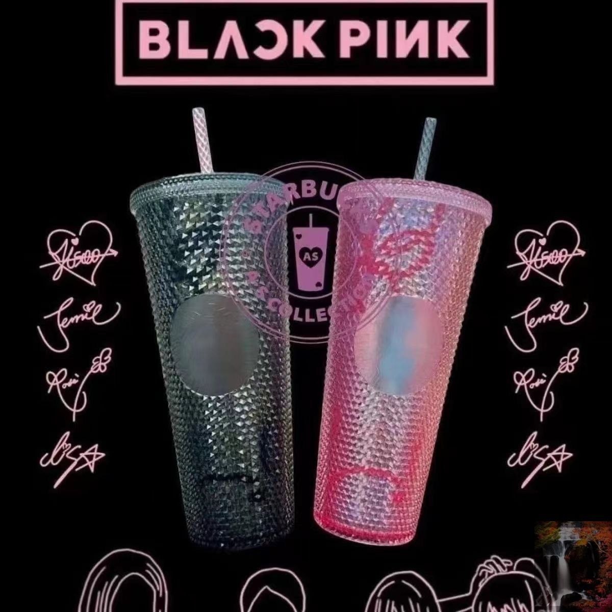 「高評価！」注目のレビュ 新品未使用】日本未発売 ブラック Starbucks BLACKPINK ピンク キッチン収納・ラック