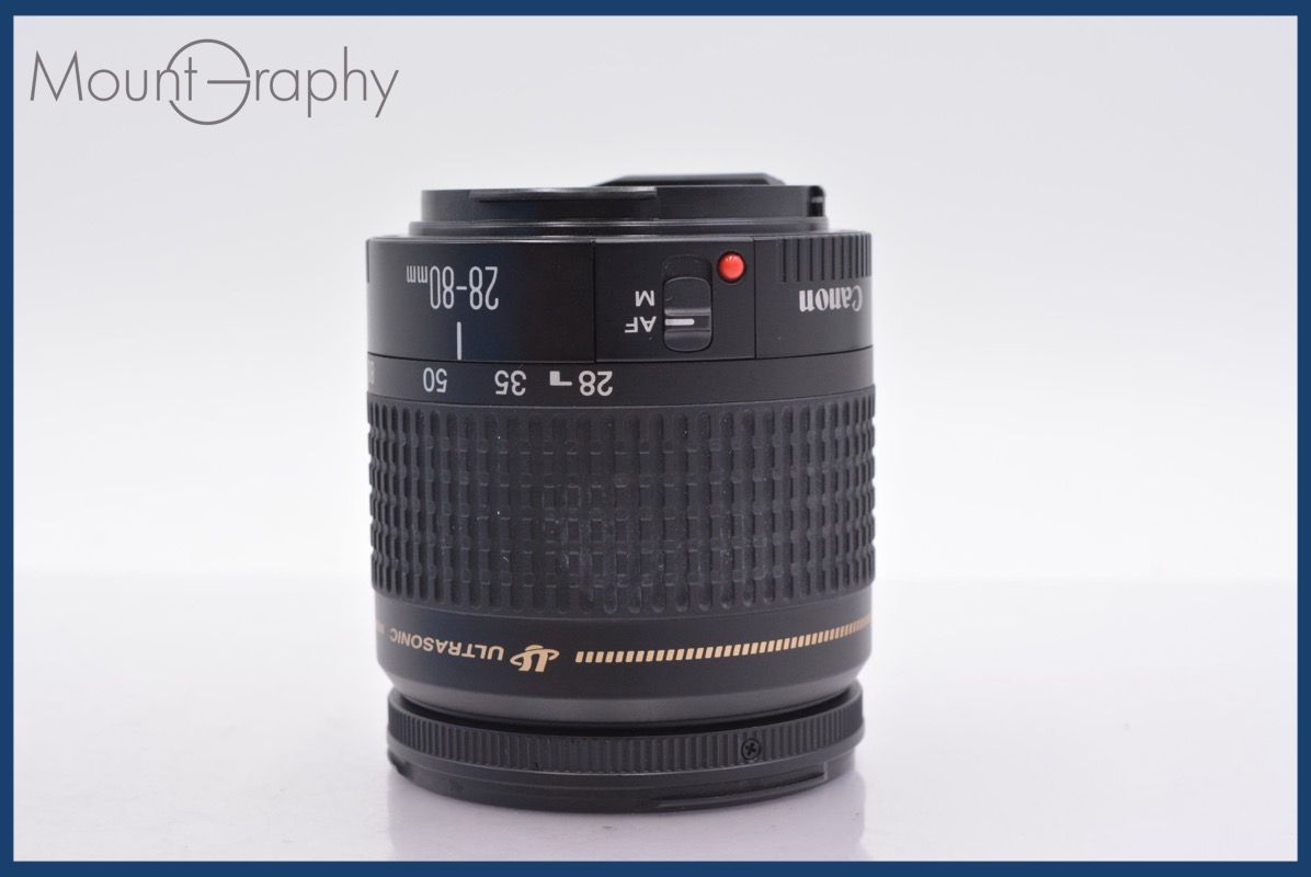 上 キヤノン Canon EF 28-80mm F3.5-5.6 III USM 前後キャップ-レンズフィルター付 完動 同梱可 am357
