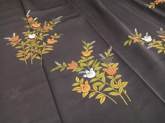 平和屋着物○訪問着 刺繍 浜松文 貝殻 金彩 反端付き 正絹 逸品