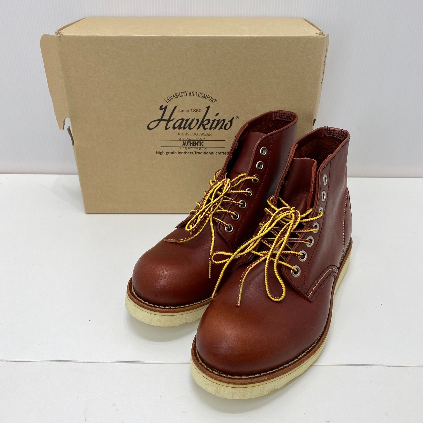 Hawkins ワークブーツ HK40011 25cm レッドブラウン - メルカリ