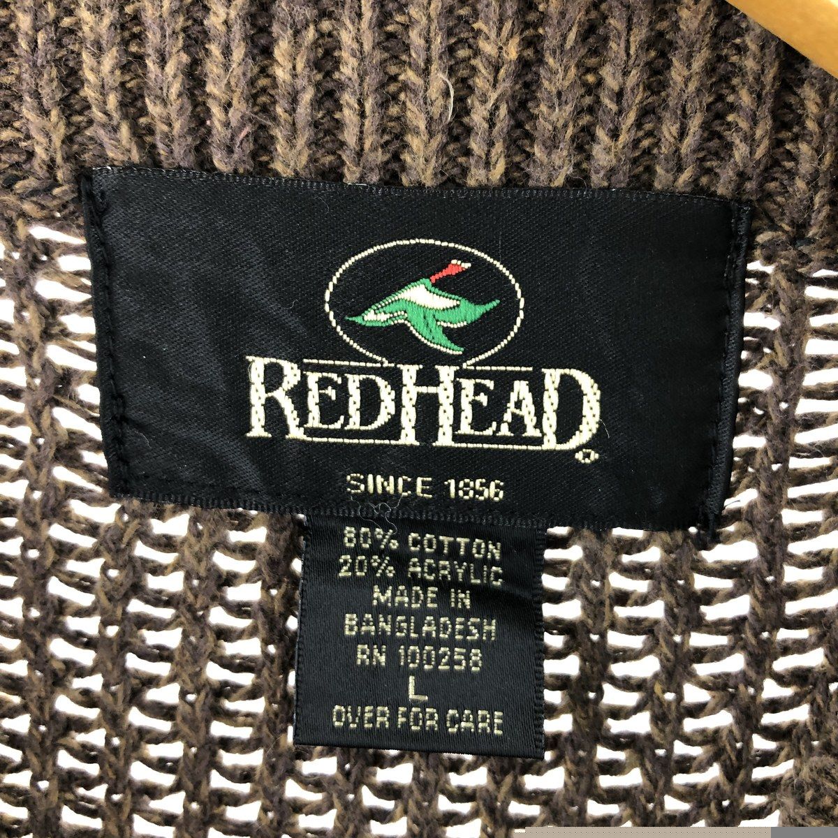 REDHEAD特徴RED HEAD コットンニットハーフジップセーター メンズXL