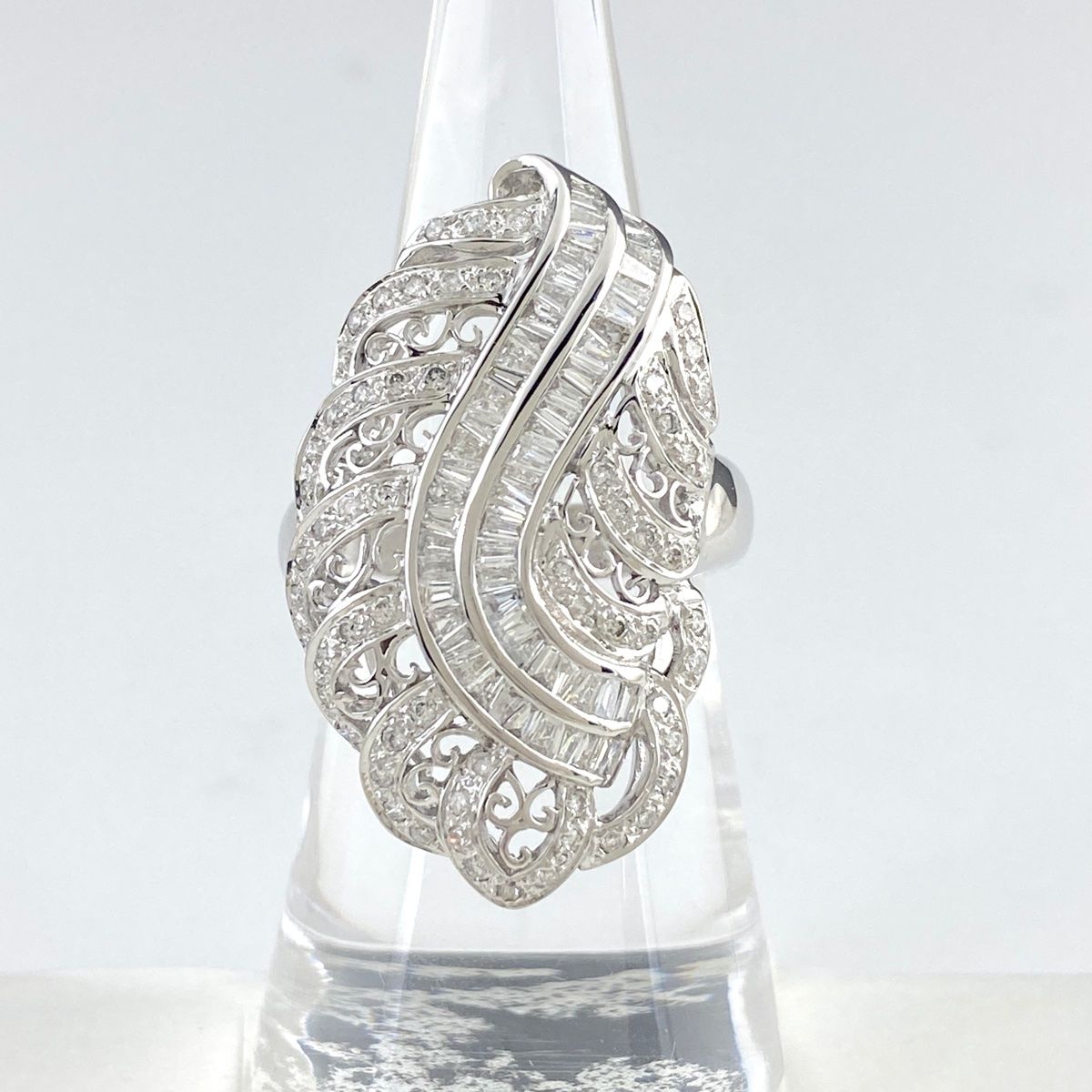 メレダイヤ デザインリング 指輪 リング 14.5号 K18 ダイヤモンド  