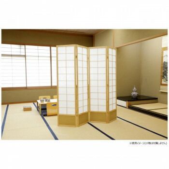 弘益 KOEKI UTILITY 和風衝立4連 ナチュラル 高さ1800mm JPS1804NA