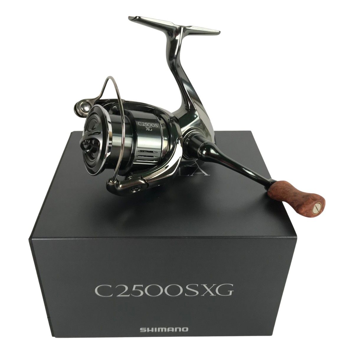SHIMANO シマノ スピニングリール 22ステラ C2500SXG-K 夢屋 花梨ハンドルノブ 043863