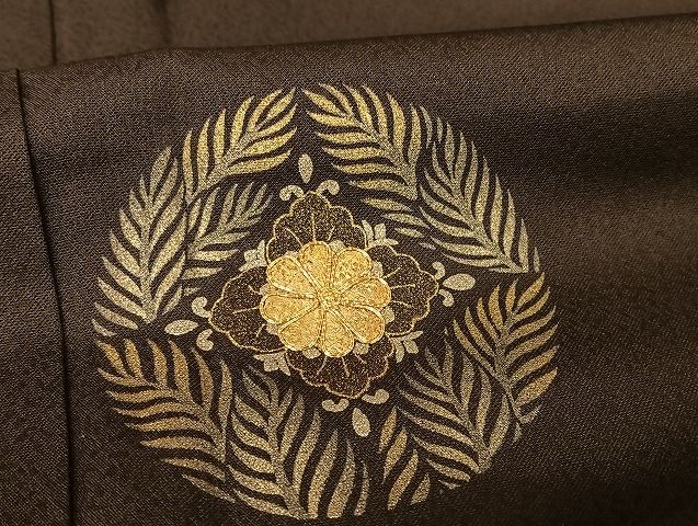 平和屋着物●黄金繭　訪問着　駒刺繍　花丸文　金糸　金彩　さが美扱い　正絹　逸品　AAAT9454np 平和屋着物○黄金繭 訪問着 駒刺繍 花丸文 金糸 金彩 さが美扱い 正絹