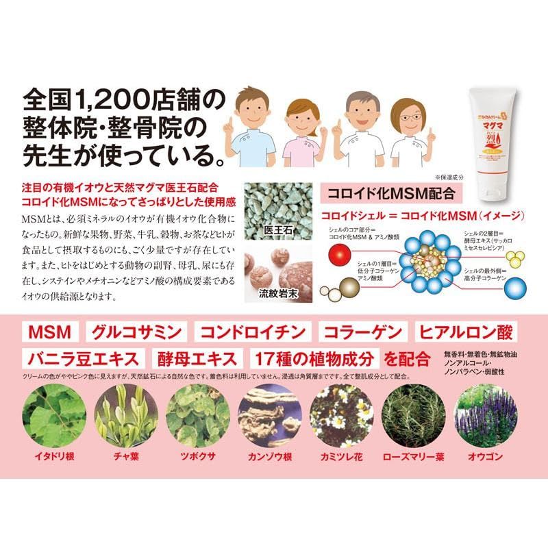ボディケア らくちんクリーム温感マグマ【烈】 100g MSMクリーム