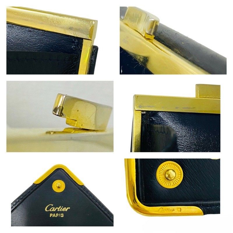 Cartier カルティエ サファイアライン ネイビー 本革（レザー