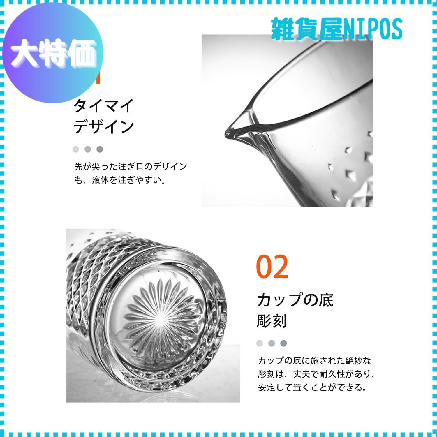 特価商品】WIEXUNクリスタルミキシンググラス カクテル