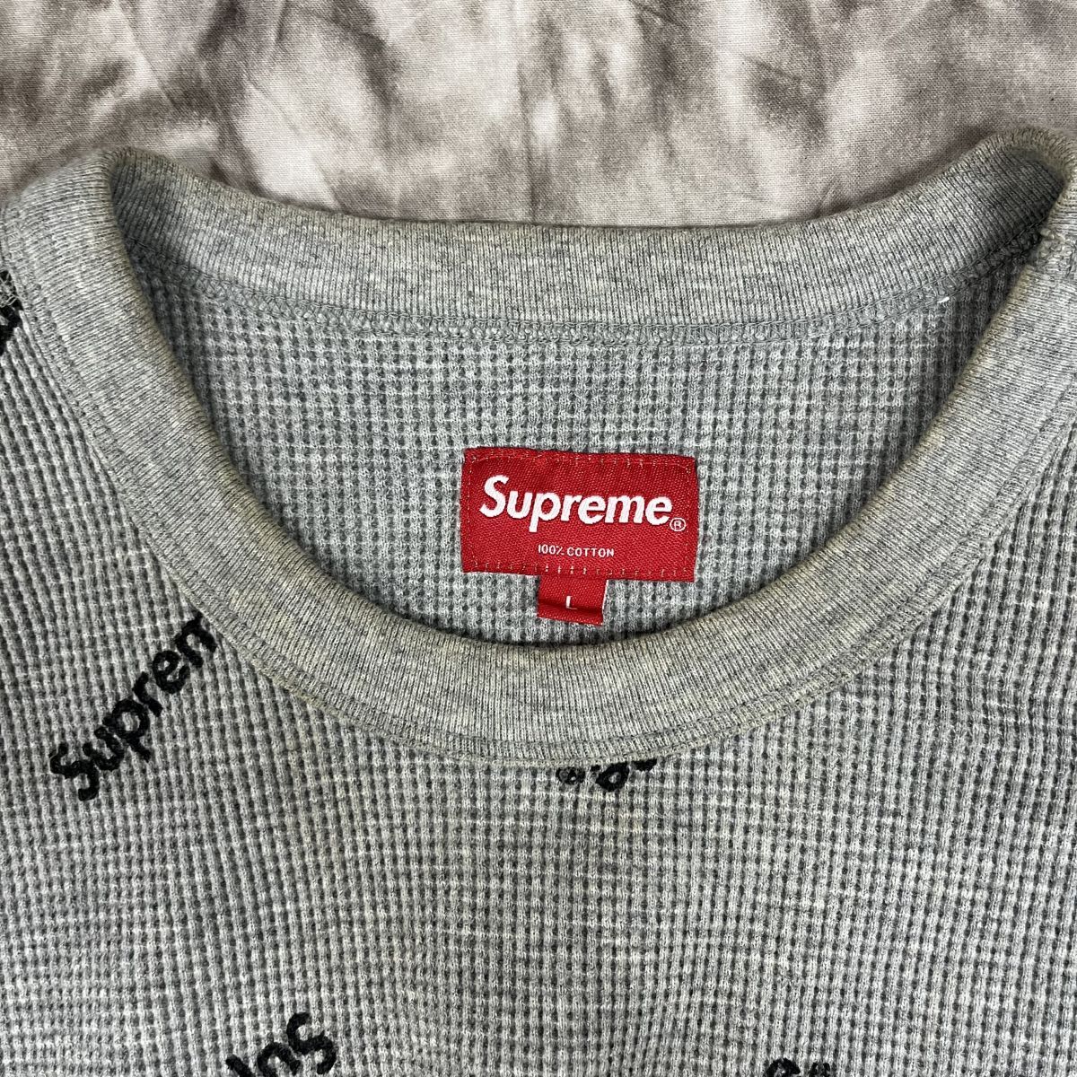 Supreme/シュプリーム【15AW】Logo Waffle Thermal Long Tee/ロゴ ...