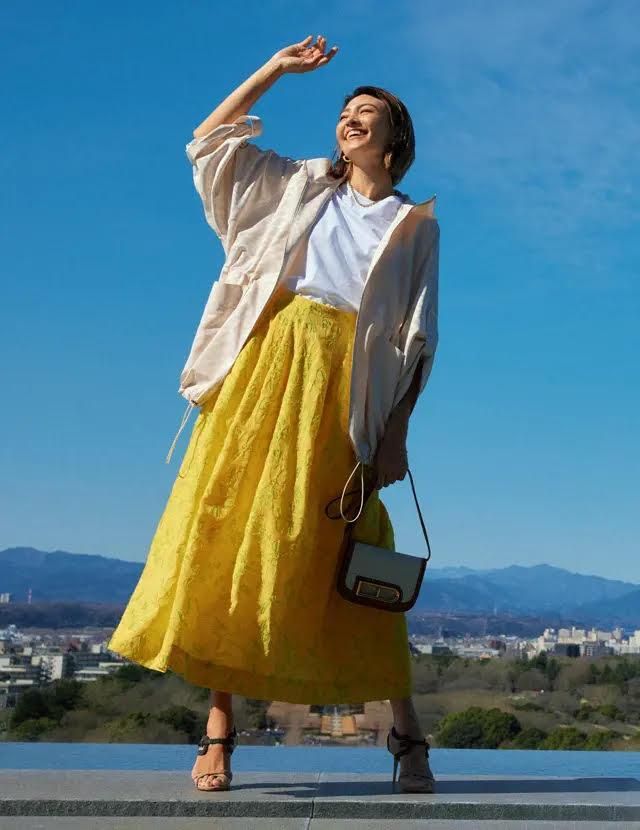 397t DRAWER ドゥロワー フラワージャカードダーツフ スカート