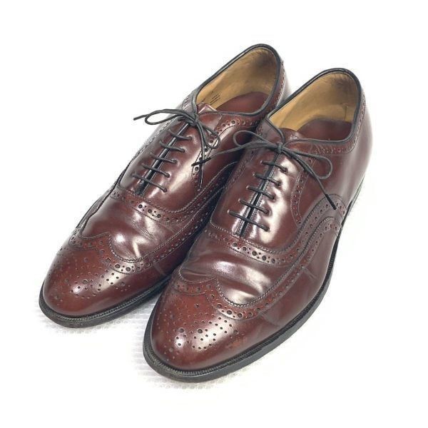 USA製 ビンテージ★ジョンストン＆マーフィー (JOHNSTON＆MURPH★サイズ11 D/B★28.5-29.5cm★フルブローグ レザーシューズ★茶色 ブラウン◆is7-36 USA製 ビンテージ☆ジョンストン＆マーフィー (JOHNSTON＆MURPH