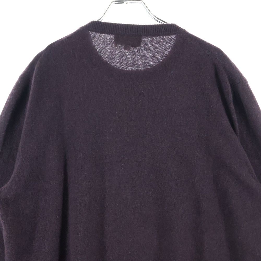 クルーネックニットセーター ブラウン