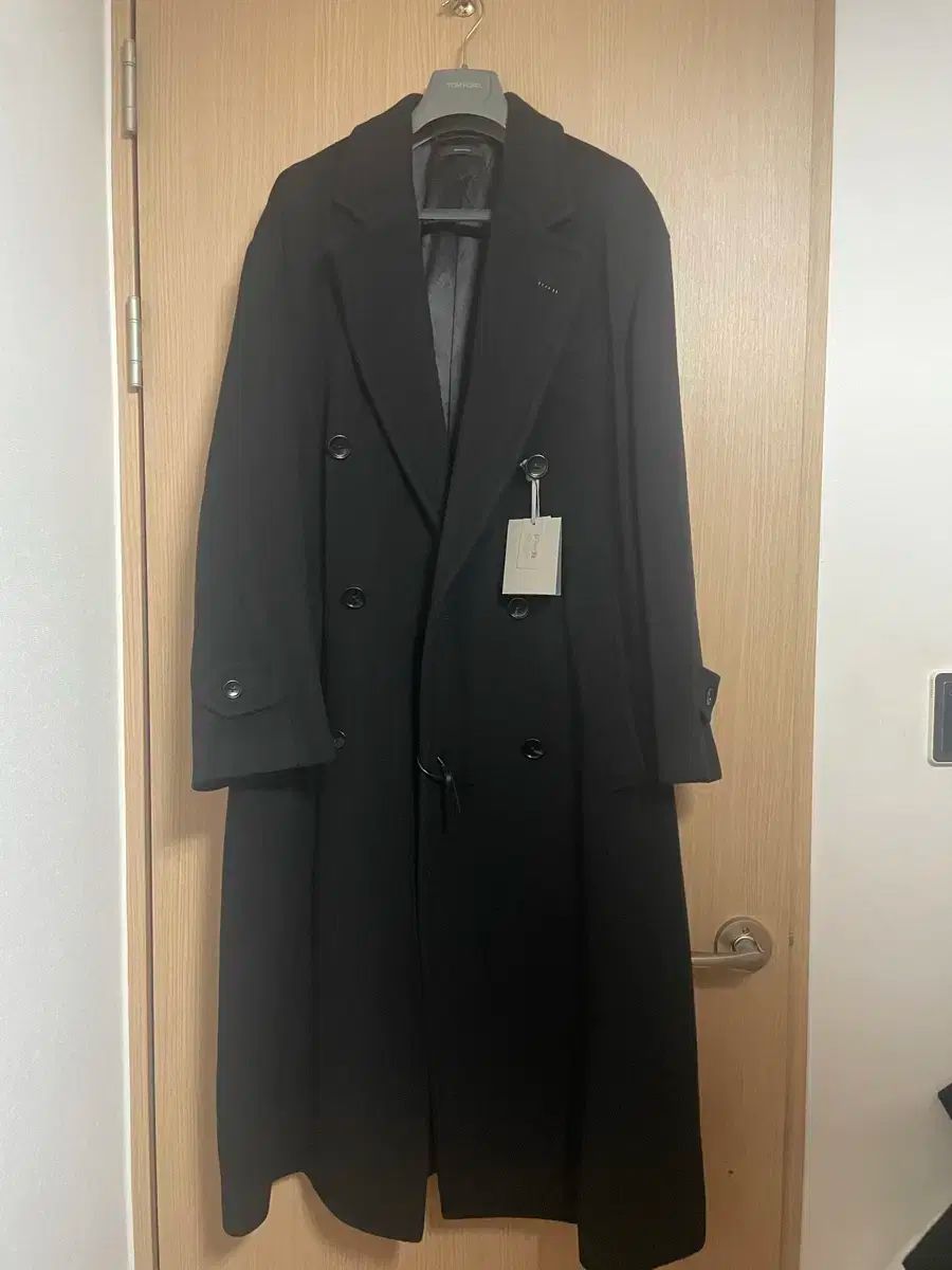 TOM FORD トムフォード ウール ヘリンボーン オフィサー コート 48