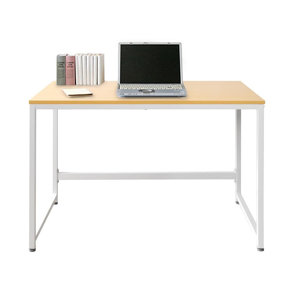 アイリスプラザ パソコンデスク デスク オフィス 机 PCデスク テレワーク 幅100㎝ PCDES-100 ホワイト|ナチュラル