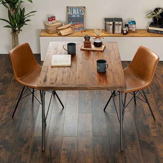 種類11 Cタイプ キャメル Dining Set ダイニング3点セット テーブル幅120cm MARWIL-DEMENAGEMENTS_CH