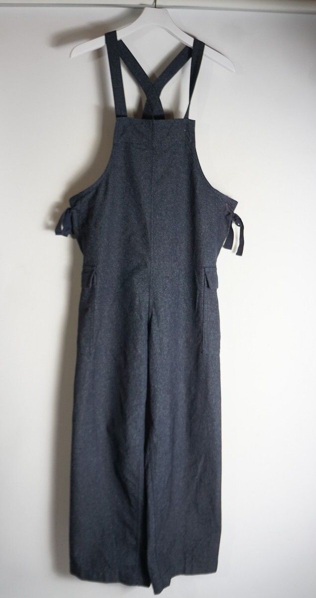 正規 20AW UN アンユーズド オーバーオール サロペット パンツ デニム つなぎ シルク混 UW0927 濃紺 サイズ1 本物 521P 2