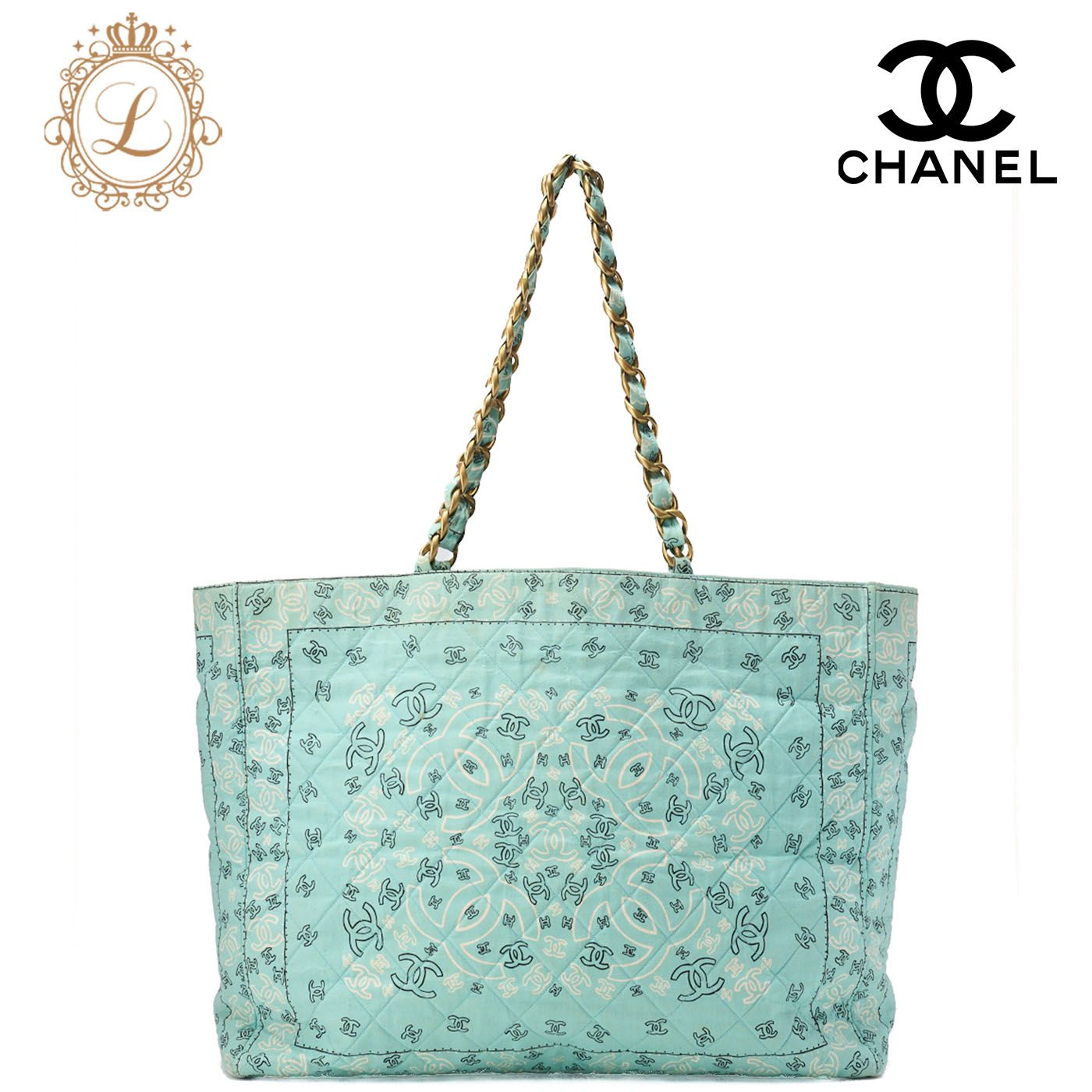 CHANEL シャネル チェーントートバッグ ココマーク バンダナ柄