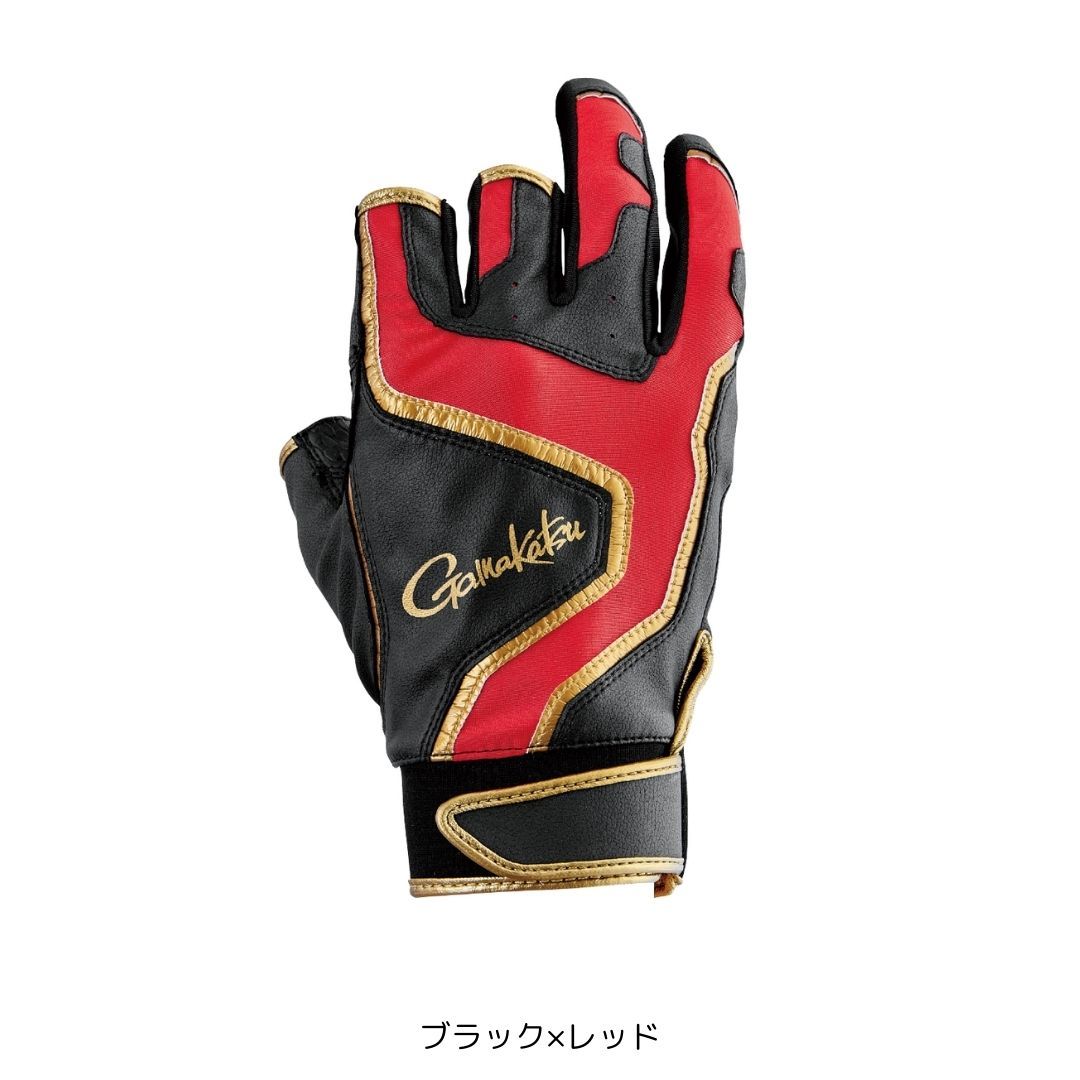 GM7306 ストレッチフィッシンググローブ(3本切) #Mサイズ #ブラック