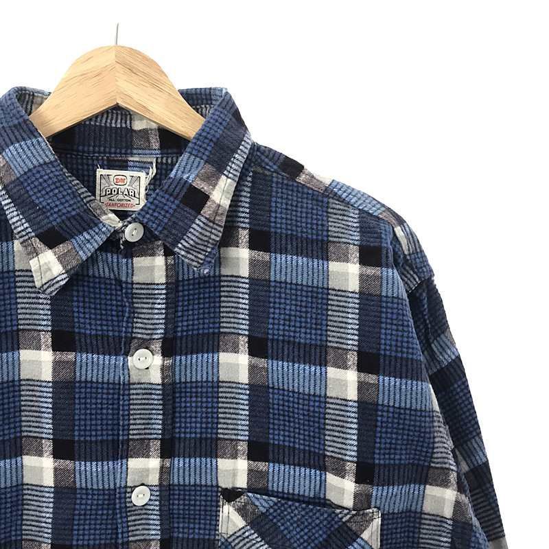 60s E&W POLAR プリントネルシャツ ヴィンテージ ポーラー プリネル 格子柄 レッド ブラック 1960s Vintage Polar Cotton Heavy Flannel Shirt ヴィンテージ