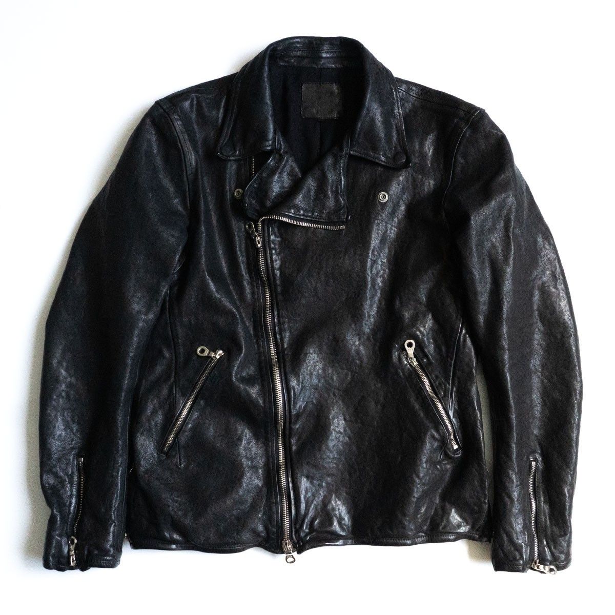 BACKLASH イタリアンショルダー ダブルライダース イエロー 4/XL ISAMU KATAYAMA BACKLASH - イタリアン ダブルショルダー シワ