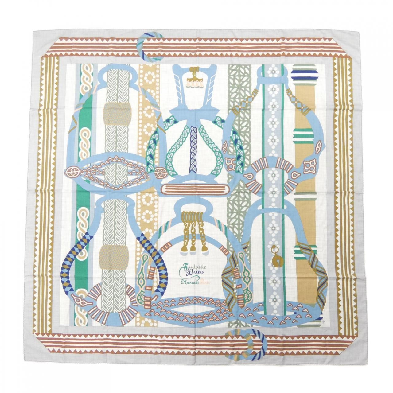 エルメス HERMES FANTAISIE D ETRIERS H243921S カレジェアン140 ショール