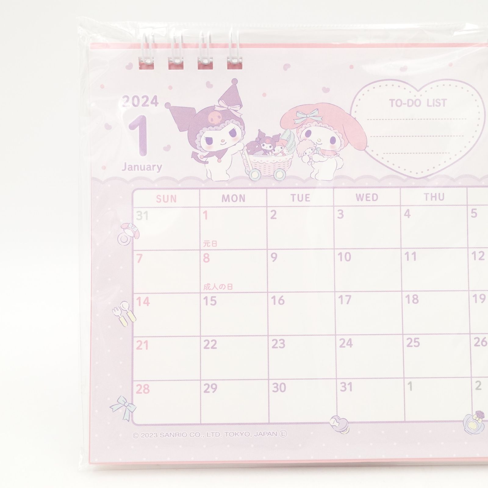 マイメロディ＆クロミ 2024年 1月~12月 卓上カレンダー Sanrio