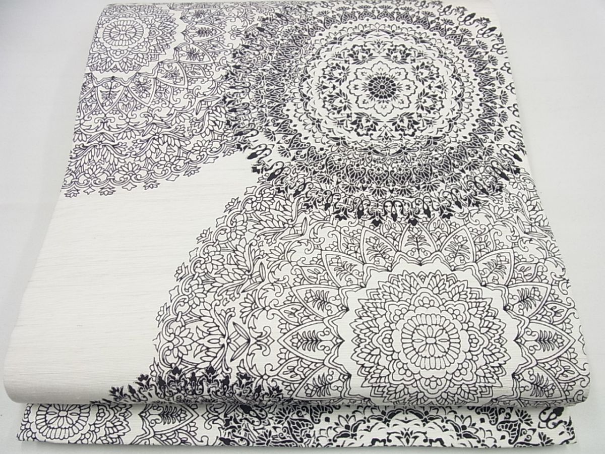 平和屋本店□極上 両面 全通柄袋帯 牛首アタカスシルク 証紙付き 逸品