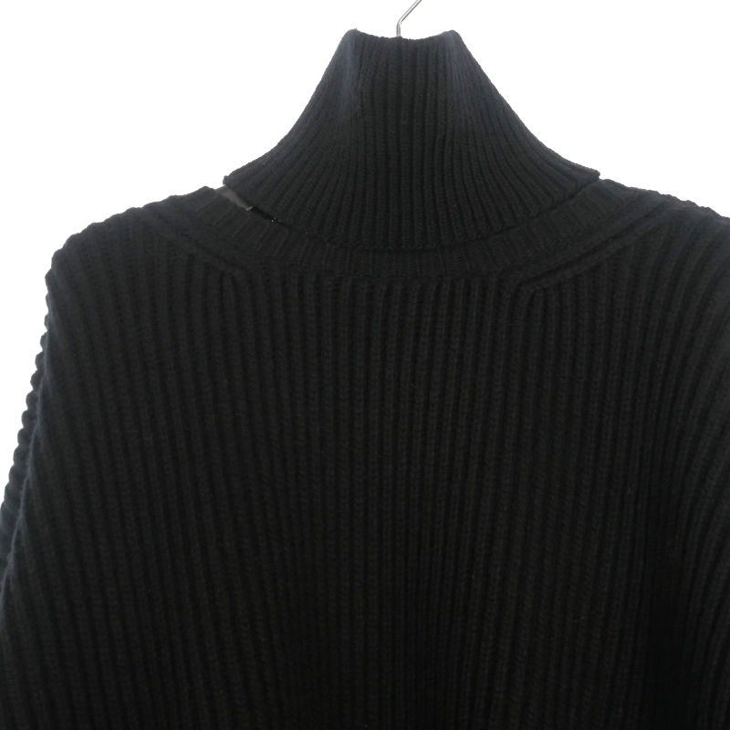 ANN DEMEULEMEESTER ブラック タートルネック ANN DEMEULEMEESTER ブラック タートルネック