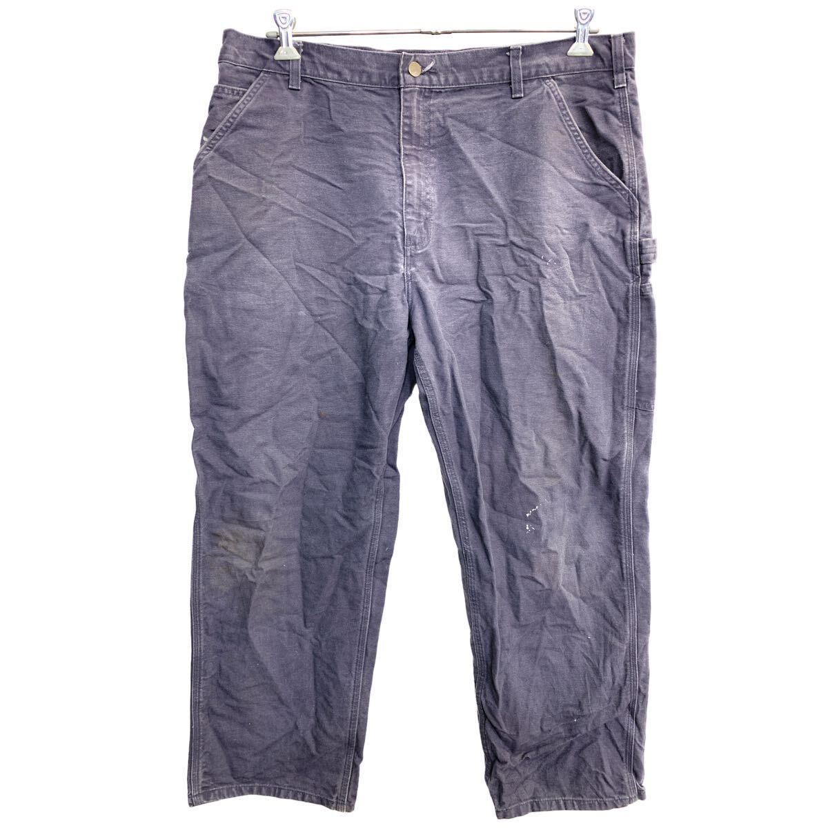 Carhartt ワークパンツ W40 カーハート ペインターパンツ ビッグサイズ グレー コットン 古着卸 アメリカ仕入 2404-310