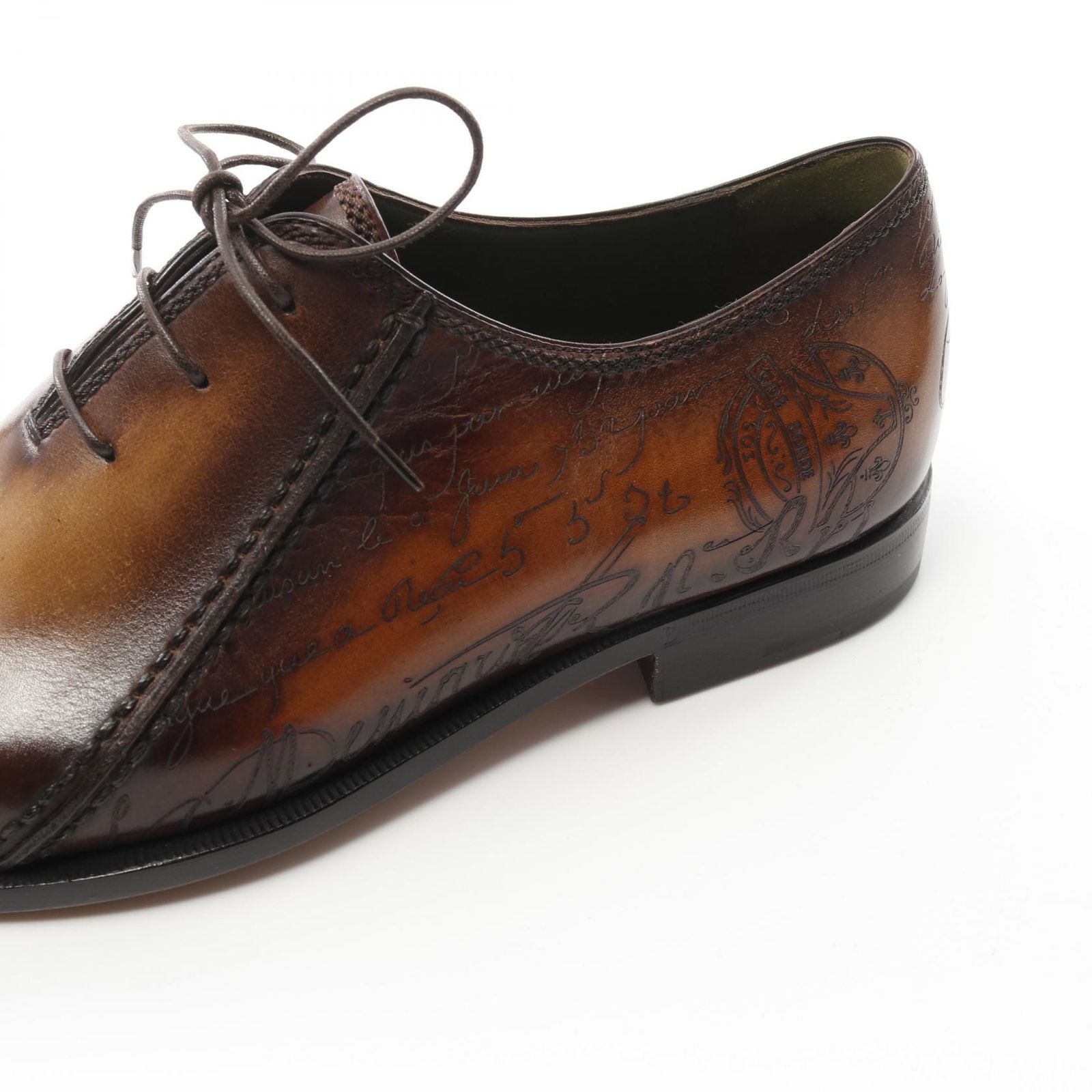 未使用 Berluti ローファー カリグラフィ ブラウン ドレスシューズ 未使用 Berluti ローファー カリグラフィ ブラウン ドレスシューズ