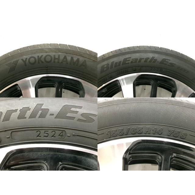 R1年 Ｎ－ＢＯＸ カスタムG JF3 純正アルミホイール4本セット 14インチ 4.5J 4穴 155 65R14 ヨコハマ 203613 4757