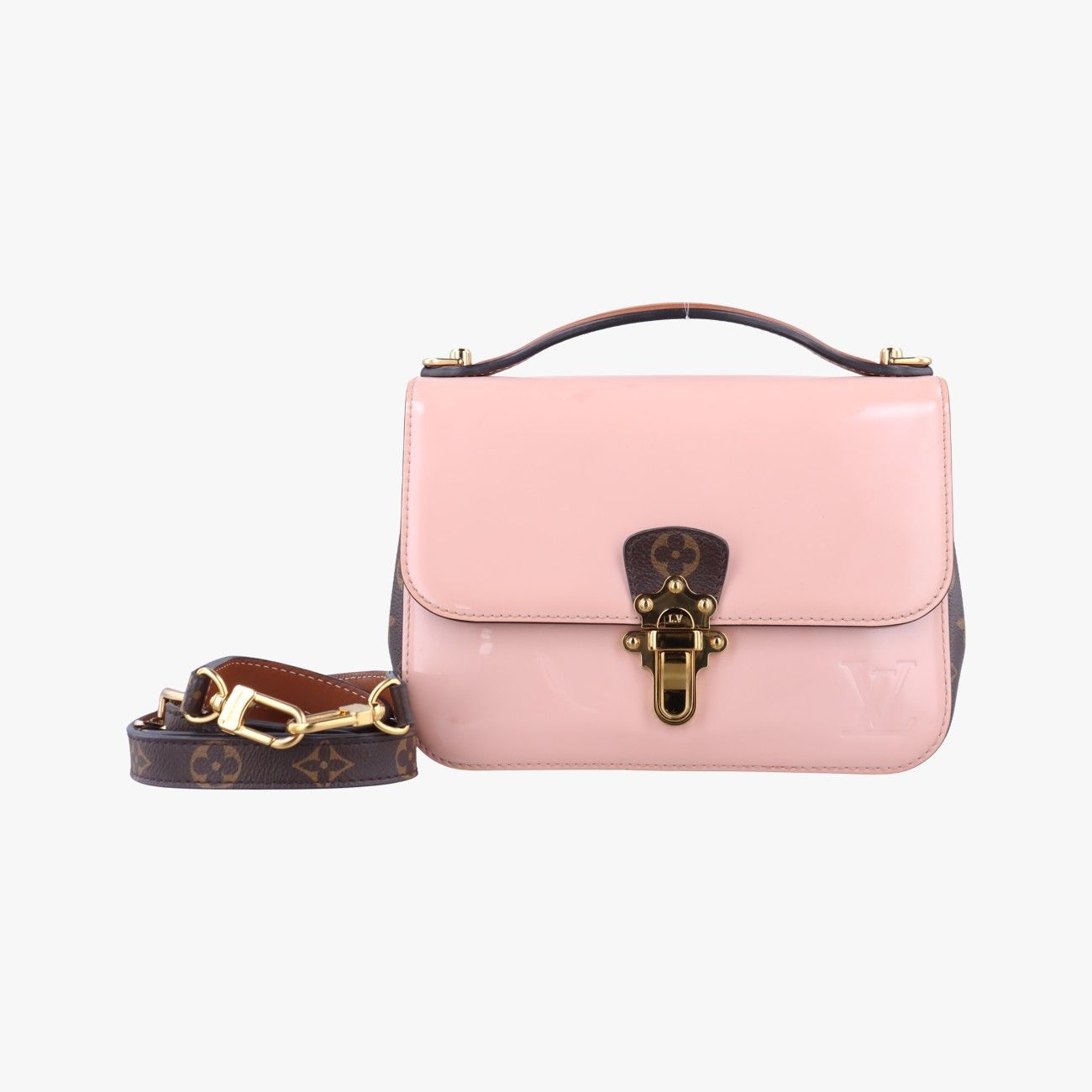 ルイヴィトンLouis VuittonチェリーウッドBB ローズバレリーヌ ヴェルニ M51952 PL3119 ICチップ