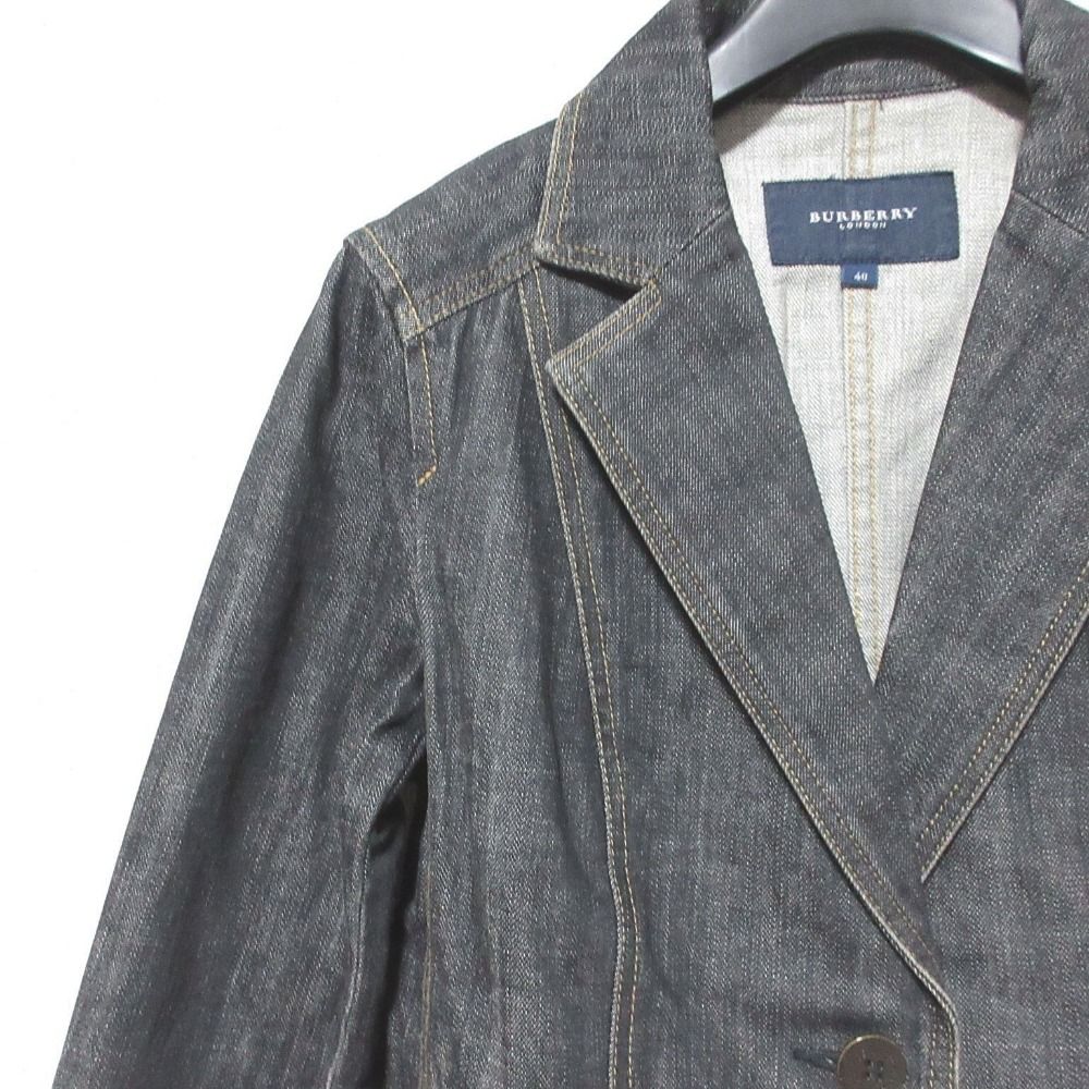 Burberry 黒デニム　ジャケット　40 2120700223795_1.jpg