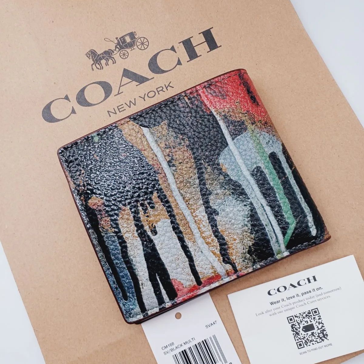 折り財布 COACH X MINT + SERF コイン ウォレット メンズ商品