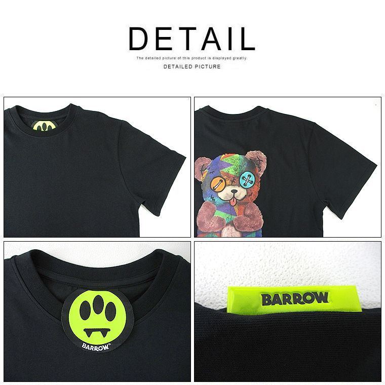 BARROW バロウ テディベアTシャツ TEDDY BEAR JERSEY T-SHIRT