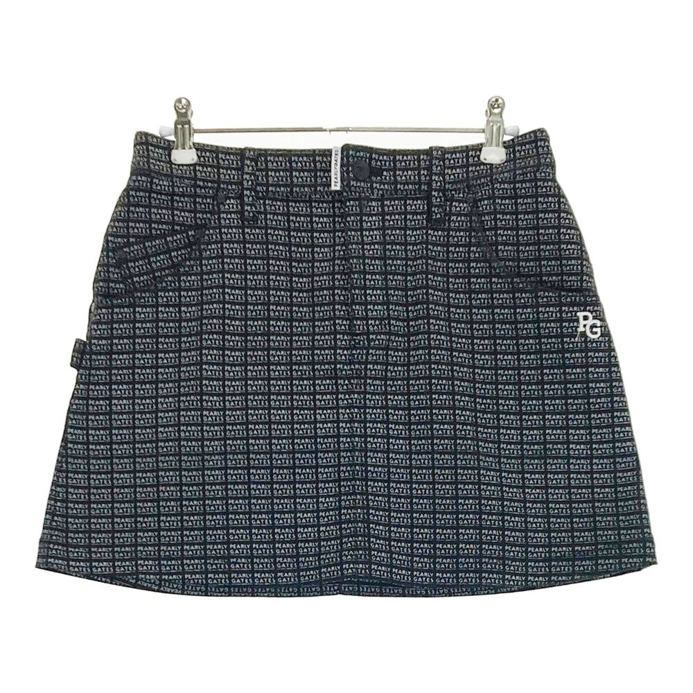 新品タグ付 パーリーゲイツ スカート 総柄 ブラック サイズ0 定価28600円 サイズ：0 PEARLY GATES パーリーゲイツ 2024年モデル プリーツ