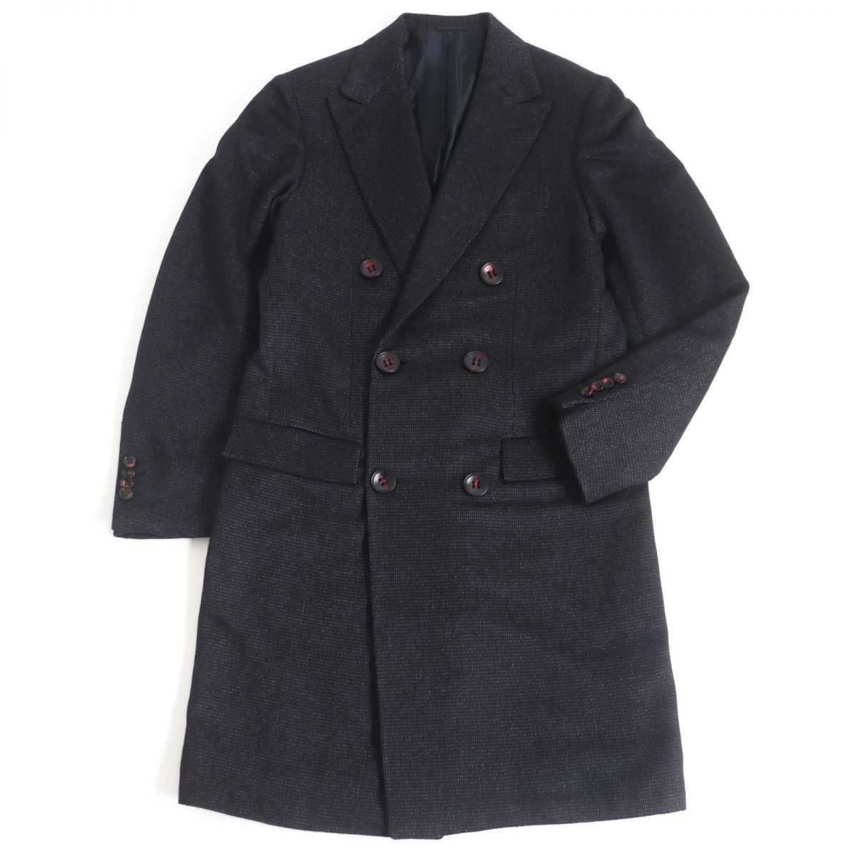 メンズコート ビキューナ チェスターコート カシミヤ ダブル ロング 極