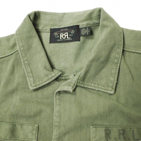 RRL ダブルアールエル コットンヘリンボーンキャンプシャツ S