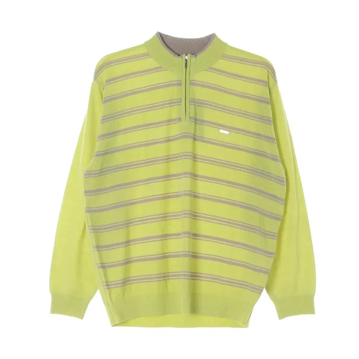 新品 XL ピエール・バルマン ライム ハーフジップアップ ハーフネック ゴルフ ニット セーター セーター