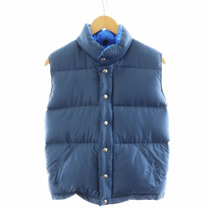クレセントダウンワークス Crescent Down Works Deuxieme Classe ダウンベスト ナイロン XS 青 ブルー |AN47