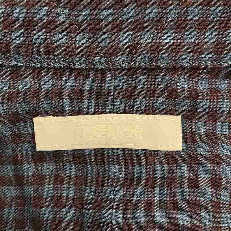 新品】 ULTERIOR / アルテリア | C/W CHECKED TWILL SHIRT 新品】 ULTERIOR / アルテリア | C/W CHECKED TWILL SHIRT