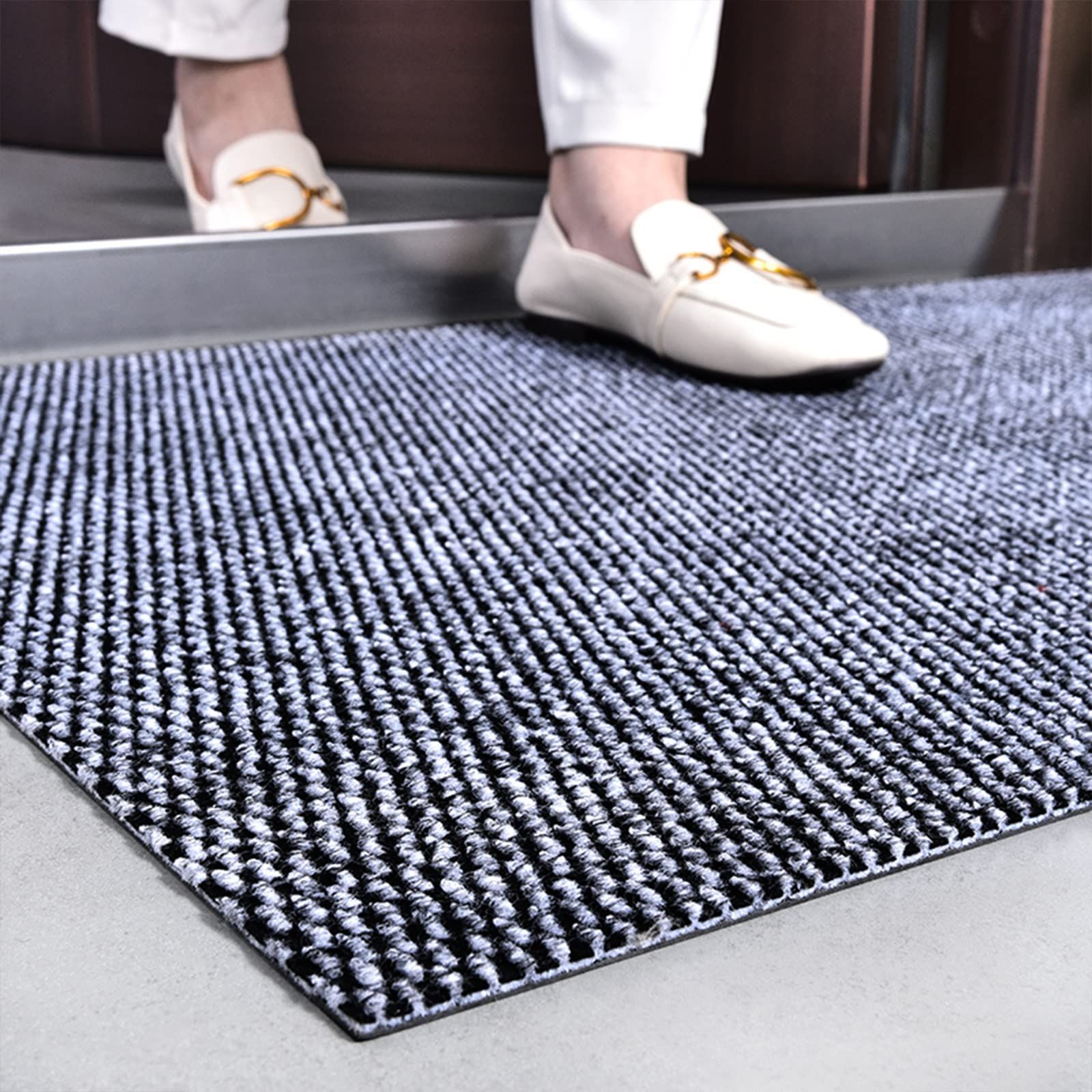 40*60cm_グレー 玄関マット 屋外 泥落とし 滑り止め 業務用