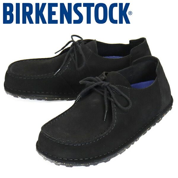 BIRKENSTOCK (ビルケンシュトック) 1028597 UTTI Lace ウッティ レース スエードレザーシューズ BLACK レギュラー幅 BI371 レギュラー幅 39-約25.0cm