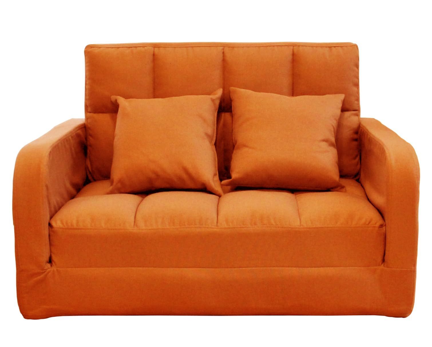 オレンジ 3WAY ソファー時W1030 x D720 コンパクトカウチソファ x H670 SH 280 mm ベッド時W1030 x ビータ Vita D1800 x H500 床高 150 mm