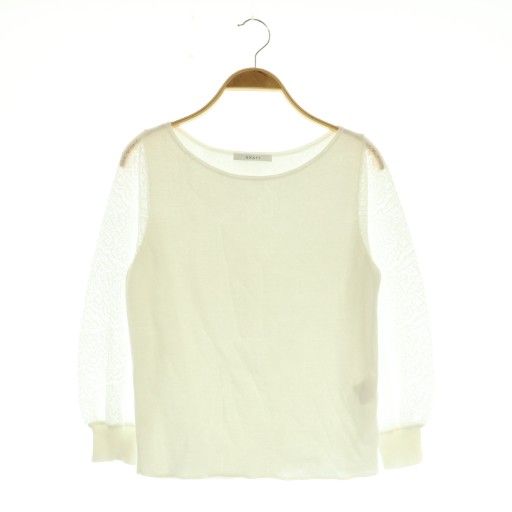 アナイ ANAYI レース 切替 プルオーバー ニット カットソー